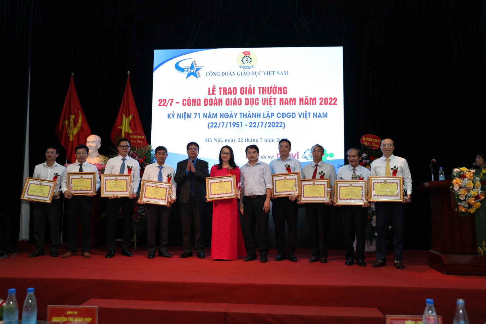 Lễ Trao giải thưởng cho 22/7 - Công đoàn Giáo dục Việt Nam năm 2022