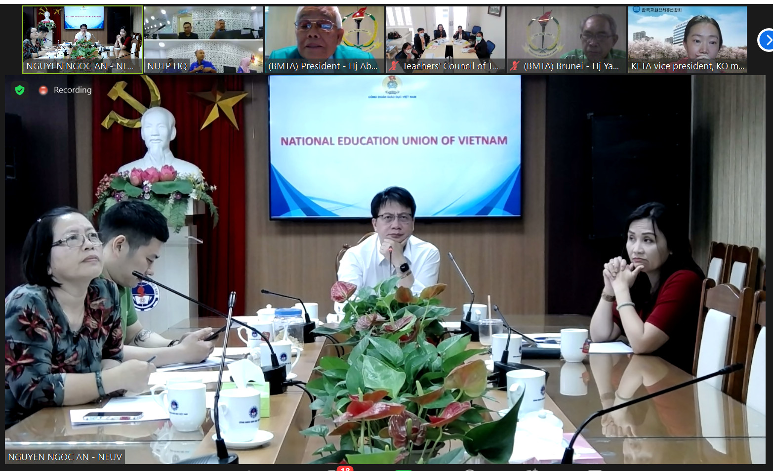 Tiến sĩ Nguyễn Ngọc Ân, Chủ tịch Công đoàn Giáo dục Việt Nam tham dự  Hội nghị trưởng đoàn Hội đồng Giáo giới các nước ASEAN và Hàn Quốc  lần thứ 37 